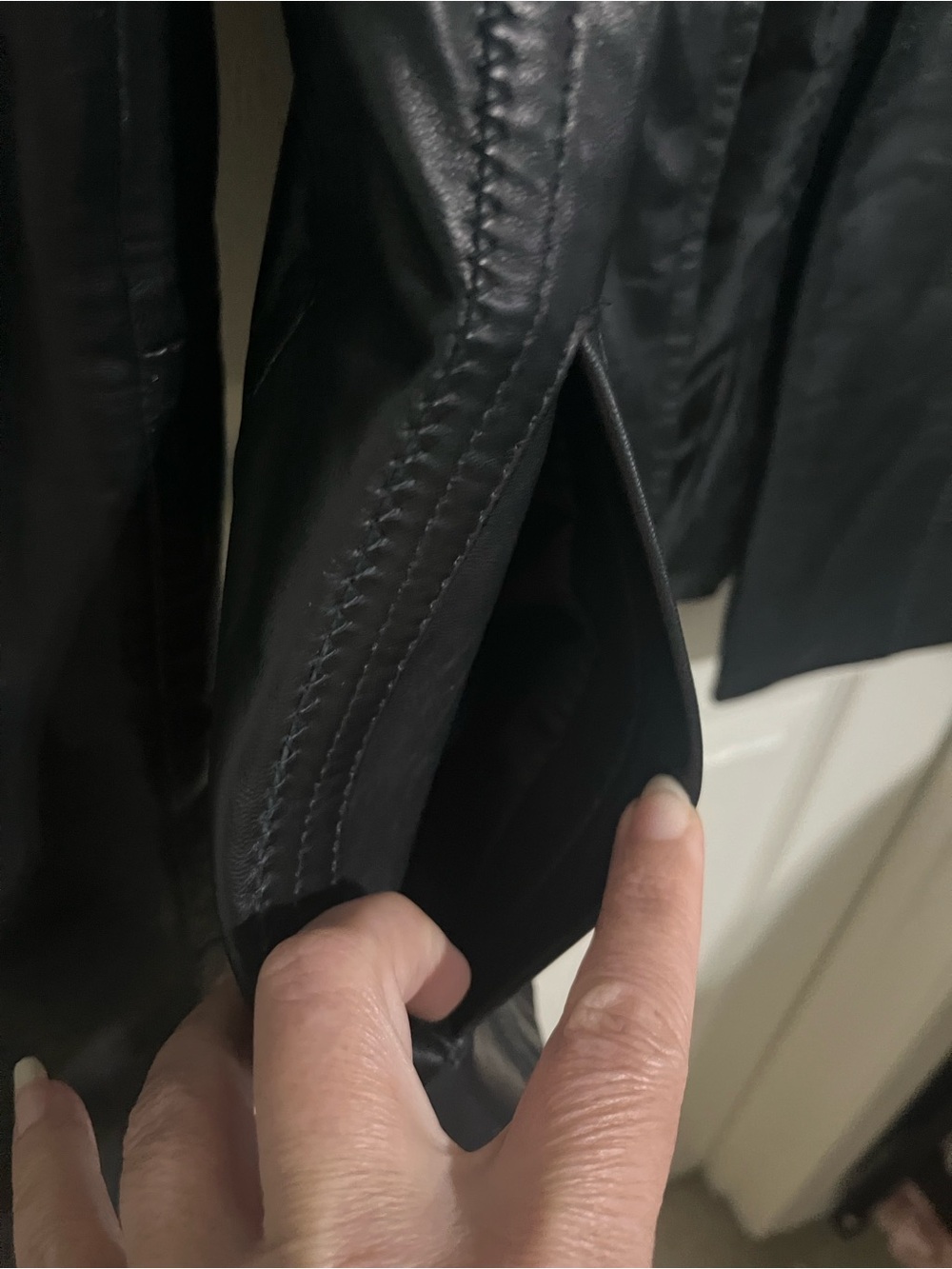 Women’s Avanti Fitted Black Leather Zip-Front Jacket S - Picture 3 of 12